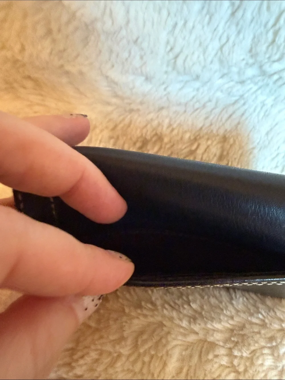 Coach black leather